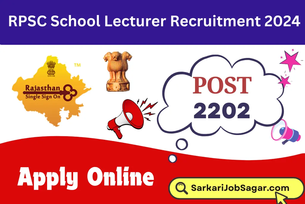 RPSC School Lecturer Recruitment 2024