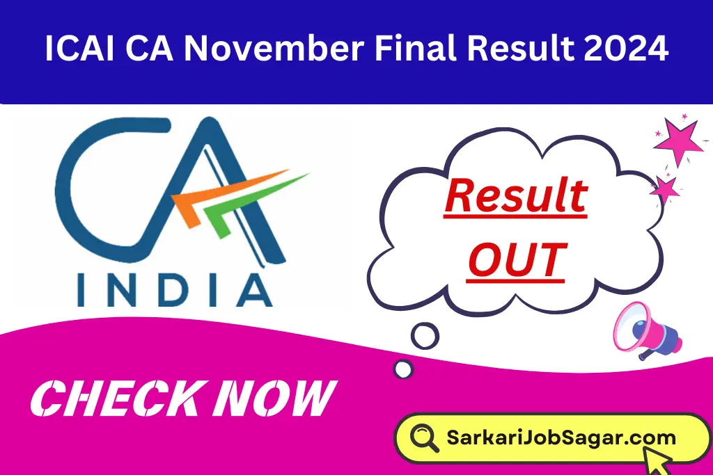 ICAI CA Final Result November 2024